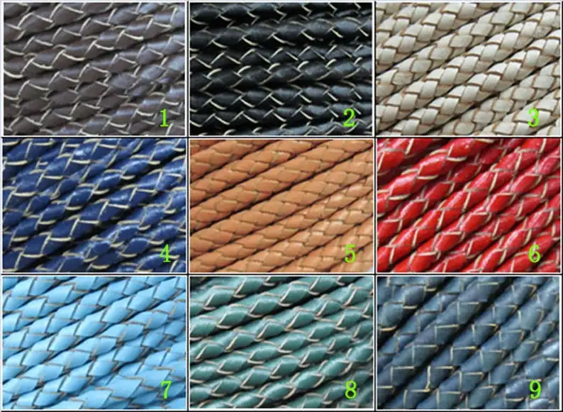5 мм круглый кожаный шнур плетеные Проблемные кожаные полоски|Ювелирная