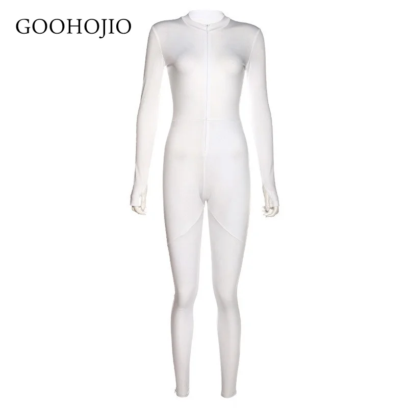

GOOHOJIO 2021 Spring Autumn New Casual Rompers Women Fashion Backless Jumpsuit for Ladies High Waist Sportswear Jumpsuit Women