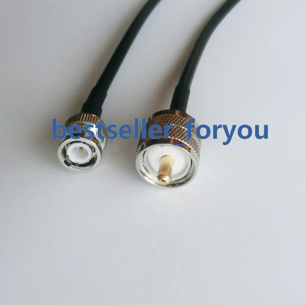 

50 см RG58 кабель PL259 UHF штекер к BNC Q9 мужской прямой обжимной свиной хвост 20 дюймов