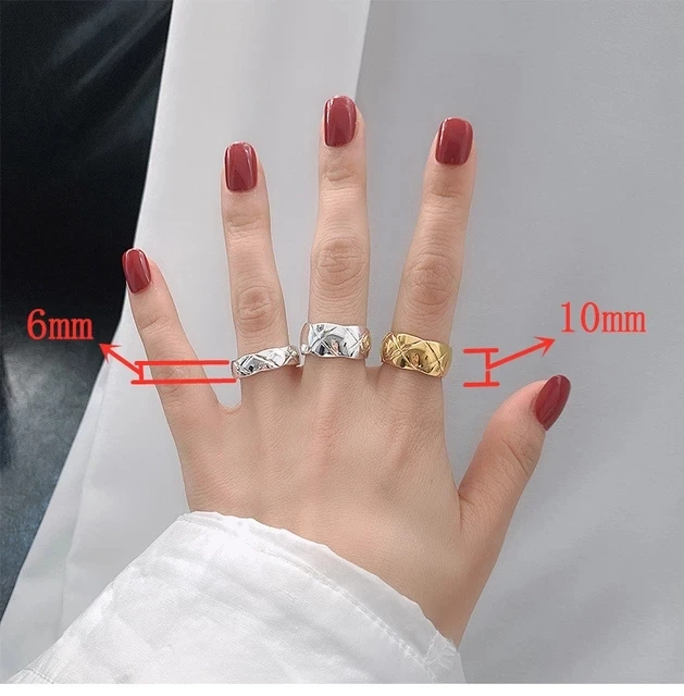 

Hot Sale Cutting Grain Rose Gold Color / Gold Color / Silver Color Letter Stainless Steel Rings Couple Woman Man Gift