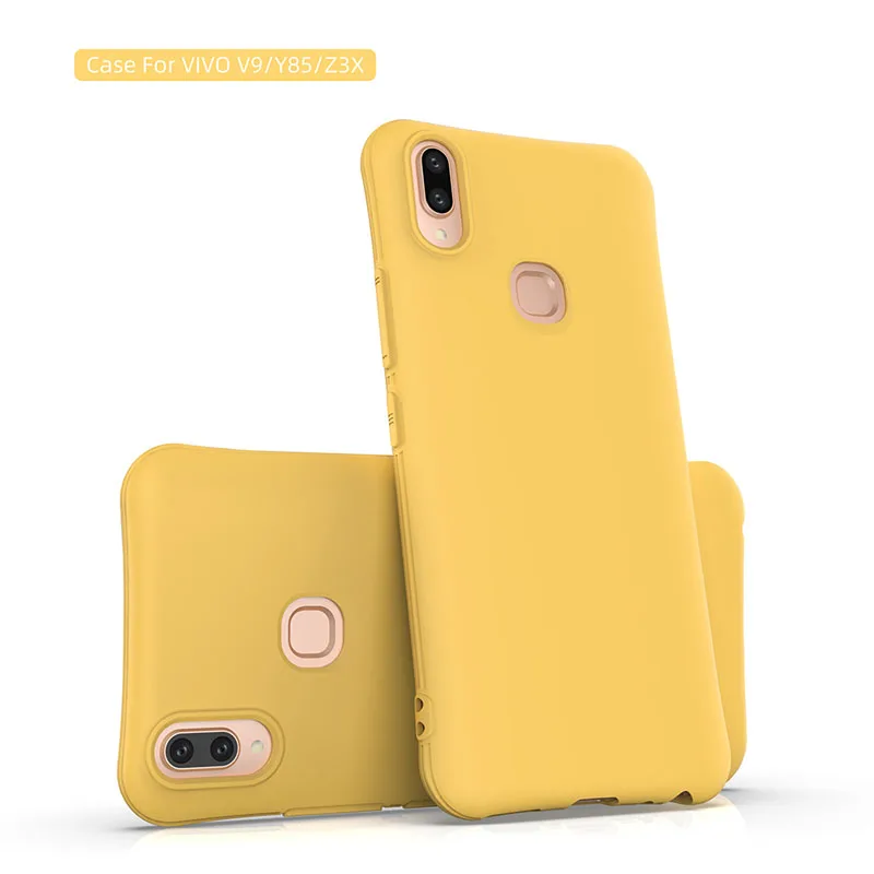 Карамельный цвет мягкий чехол для Vivo Z1 X30 V15 Pro V11i Z3 Z3X V9 Y85 Y95 Y91 Y30 Y50 Y17 Y3 Y12