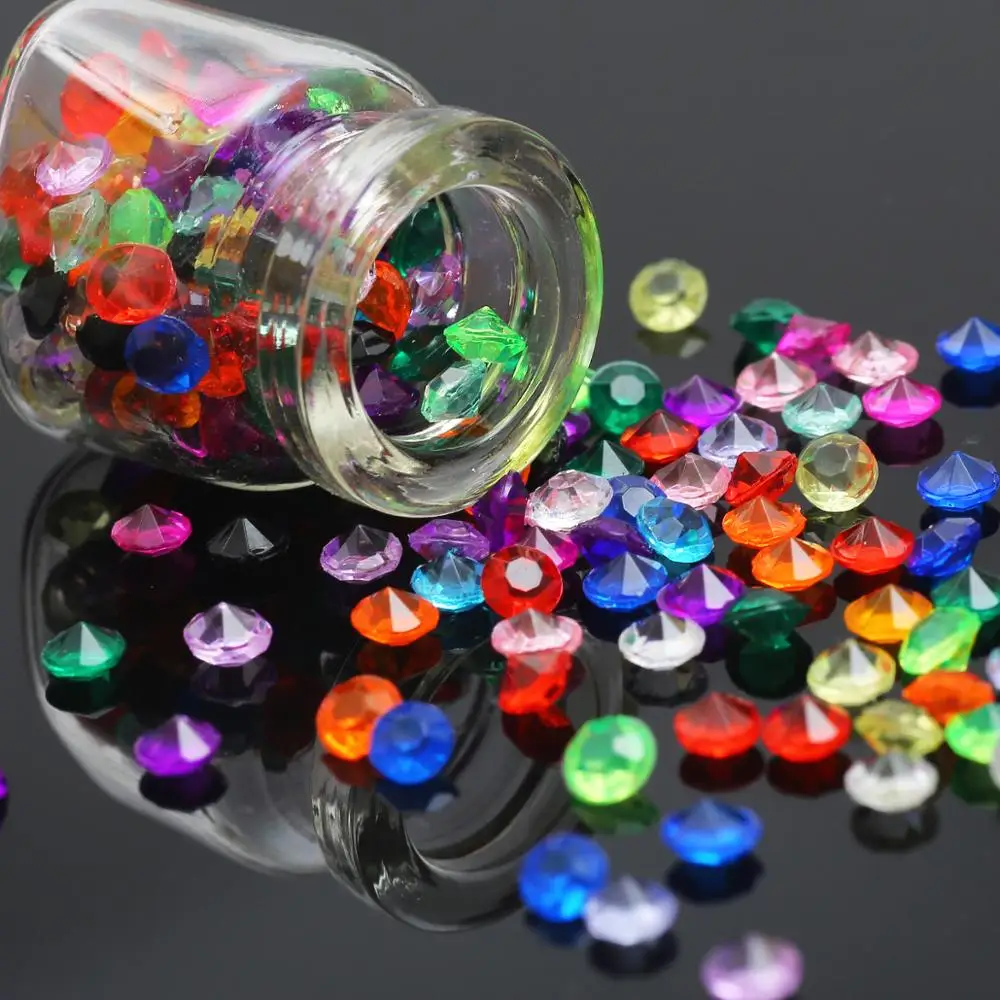 1000 шт. 3/4 2 мм разноцветные крошечные Акриловые Хрустальные Бусины без отверстий