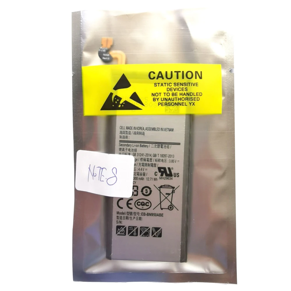 

100% New Phone Battery For Samsung Galaxy Note 8 N9508 N9500 Original High Capacity Bateria Replacement NOTE8 N950 N950F