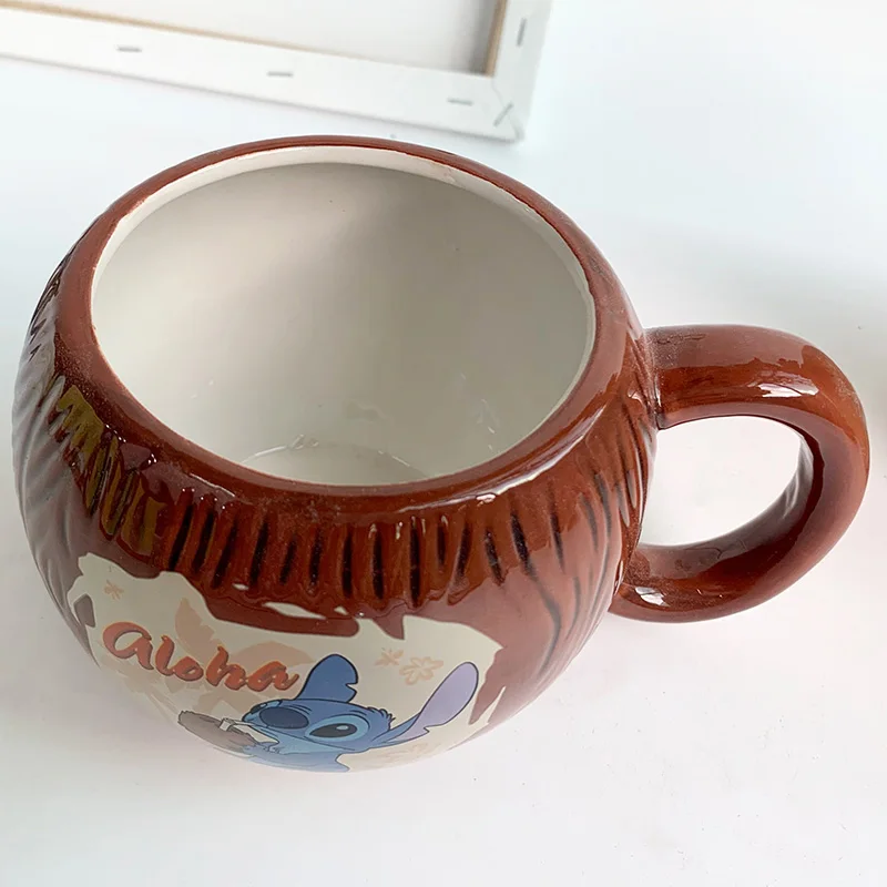 400ML 3D Painted Water Cup with Scepter Handle Coffee Milk Tea Breakfast Ceramic Mug Home Office Collection | Мать и ребенок