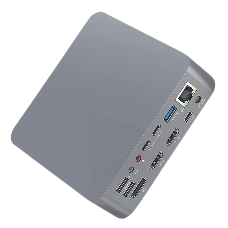 

USB C Docking Station, 18 in 1 Triple Display USB C HUB with Ethernet, SD/TF Card Reader, US Plug USB C Hub for