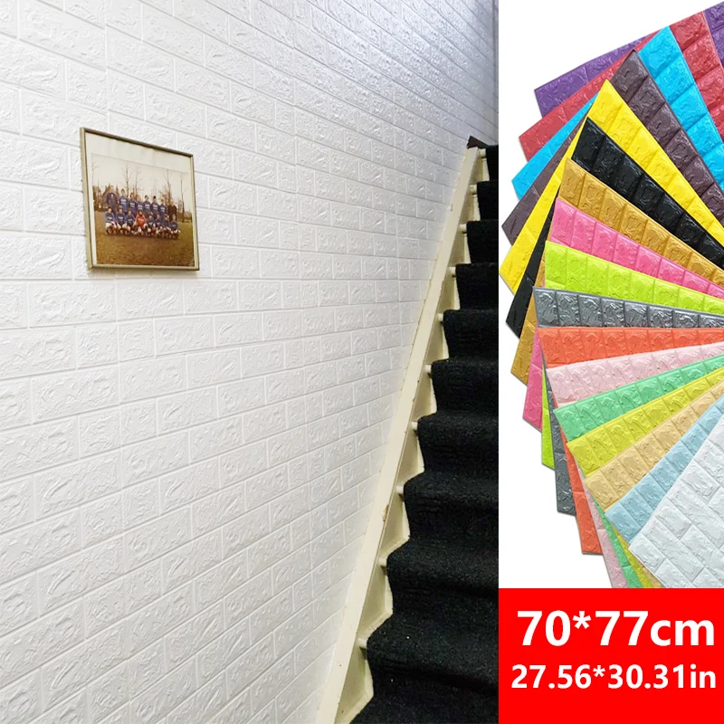 Сделай Сам Adhensive 3D кирпичные настенные наклейки Декор для гостиной пена