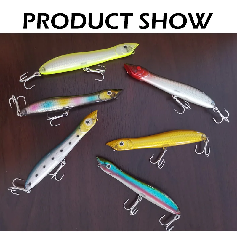 TacklePRO PO09 Popper Topwater Snake Head Floating Wobbler 100mm/120mm/135mm 10g/17g/26g Fishing lure Sea Bass Pike Bait