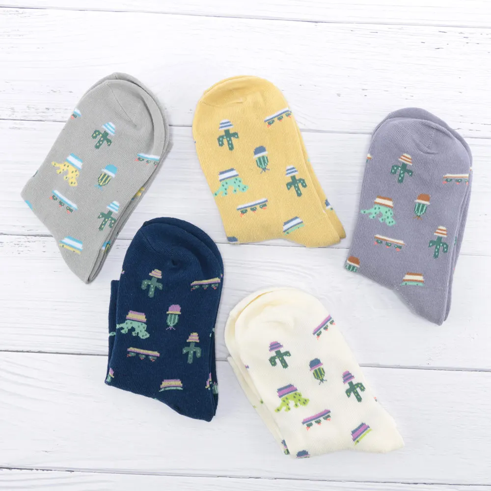 Женские носки с кактусами 1 пара удобные хлопковые для девочек| |