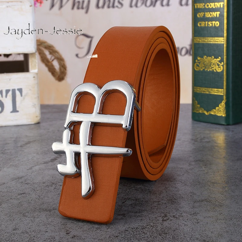 Высокое качество мужские геометрические металлические пряжки ПУ пояс Женский