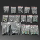 Электролитические конденсаторы, 120 шт.лот, 15 значений, 50 В, 1 мкФ Ф-2200 мкФ, набор образцов, набор радиальных электролитических конденсаторов, 2,2 мкФ, 4,7 мкФ