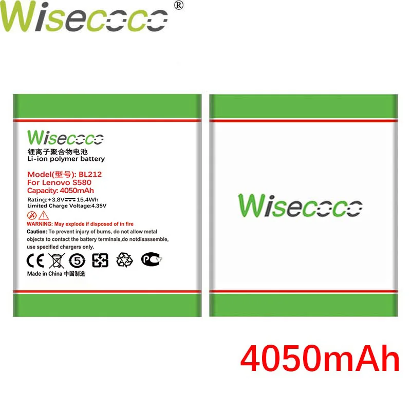 

Wisecoco 4050mAh BL212 Battery For Lenovo S8 S580 A708T A628T A620T A780E A688T S898t SmartPhone +Tracking Code