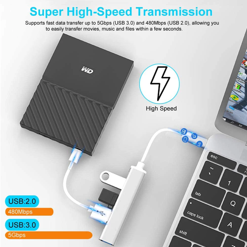 USB-концентратор 4 в 1 для MacBook Air/Pro iPad Pro 3 0/2020 iMac XPS | Компьютеры и офис