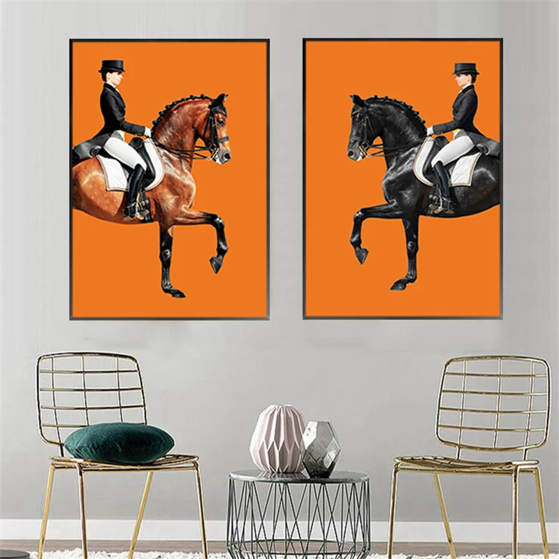 Персонаж верховая езда конный спорт прыжки креативная двойная декоративная