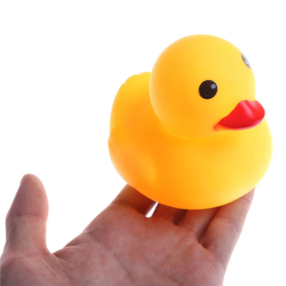 

4pcs/set Yellow Rubber Duck Ducky Baby Bath Toy Water Floating Children Water Toy Kids Squeeze Sound Squeaky Pool