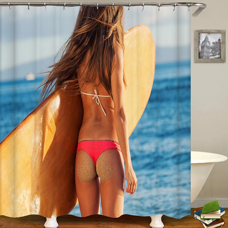 Закат африканская занавеска для душа Женская водонепроницаемая ванной из