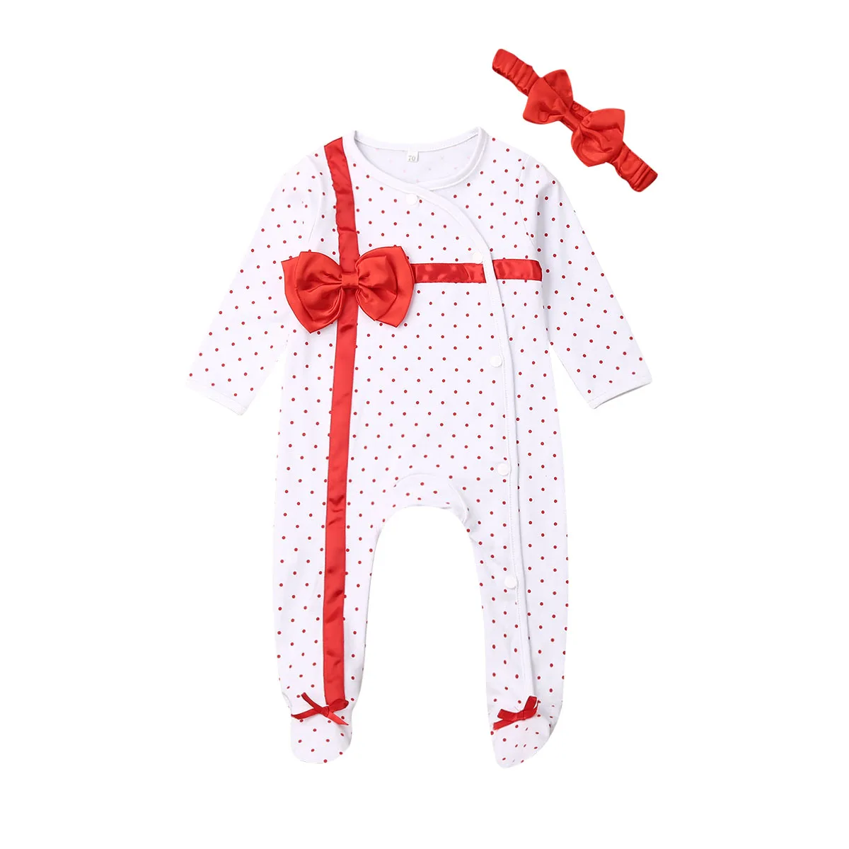 A Emmababy Toddler Baby Girl Boy Christmas Romper Jumpsuit Hat Autumn Winter Outfit Clothes - Цвет: A