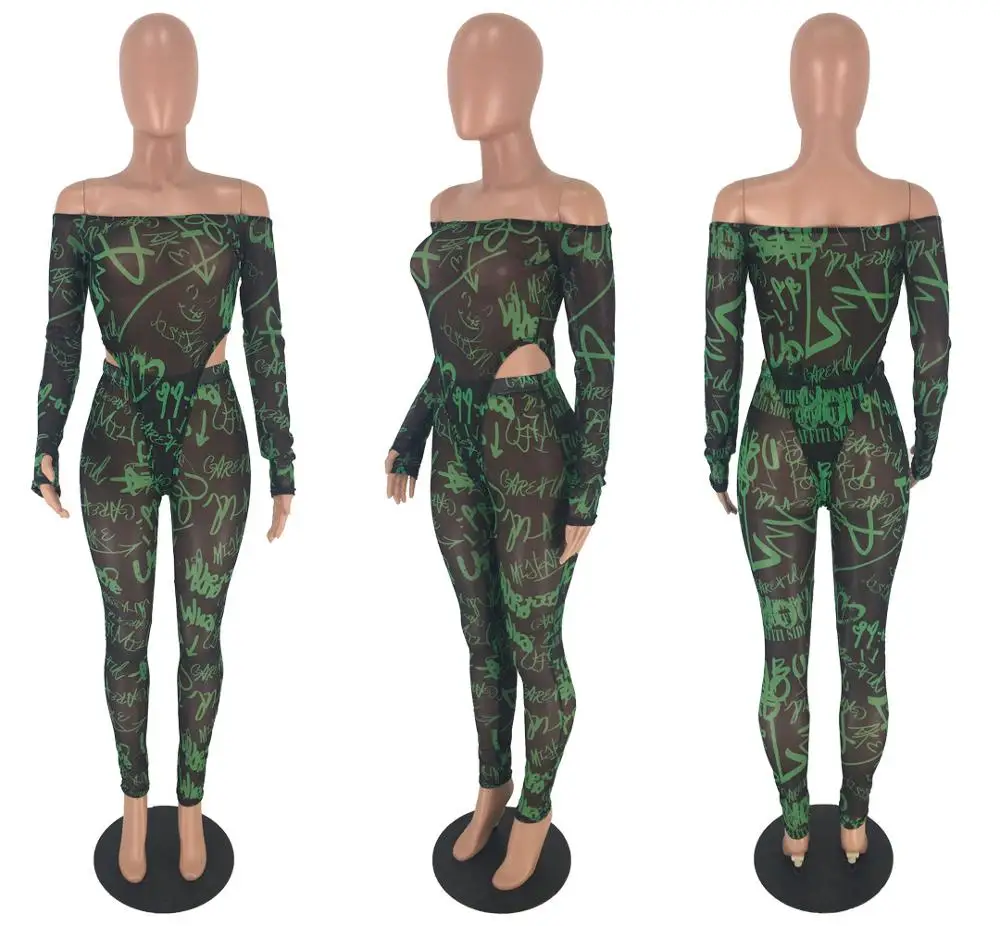 Классический Стильный женский комплект с буквенным принтом боди