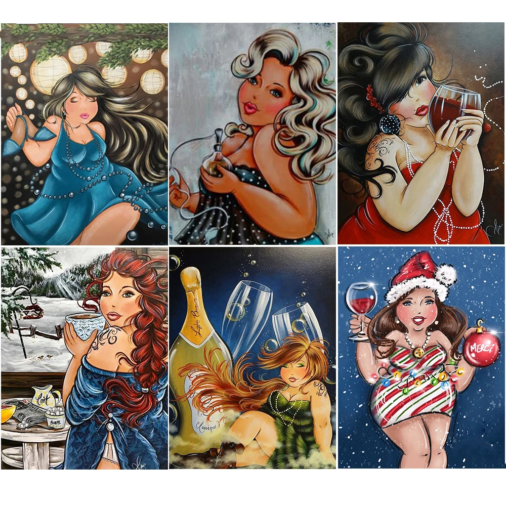 Алмазная картина для полных леди 5d алмазная живопись аксессуары daimond с