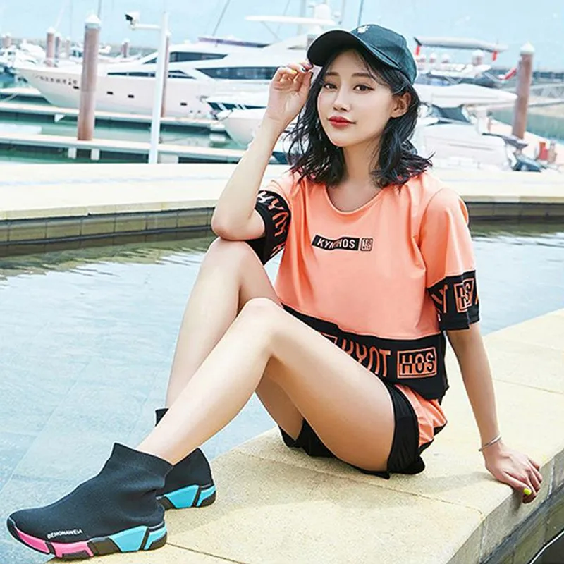 

New Children's Split Body Swimsuit Sport Style Girl's Three-Piece Leisure Style Split Body Swimsuit Belly Was Thin Swimsuit