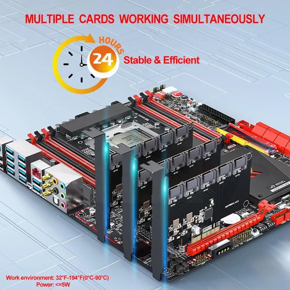 

High Quality PCIE To 10/16 Port SATA3.0 Expansion Card Desktop Card Chassis Adapter Card Riser Computer A9I1
