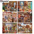 Алмазная 5d картина Dispaint сделай сам, вышивка крестиком Кухня, супермаркет, квадратная, круглая, ручная работа