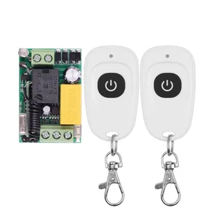 AC 220 В RF беспроводной мини-переключатель релейный приемник пульты дистанционного управления для выключателя света с белым водонепроницаемым передатчиком