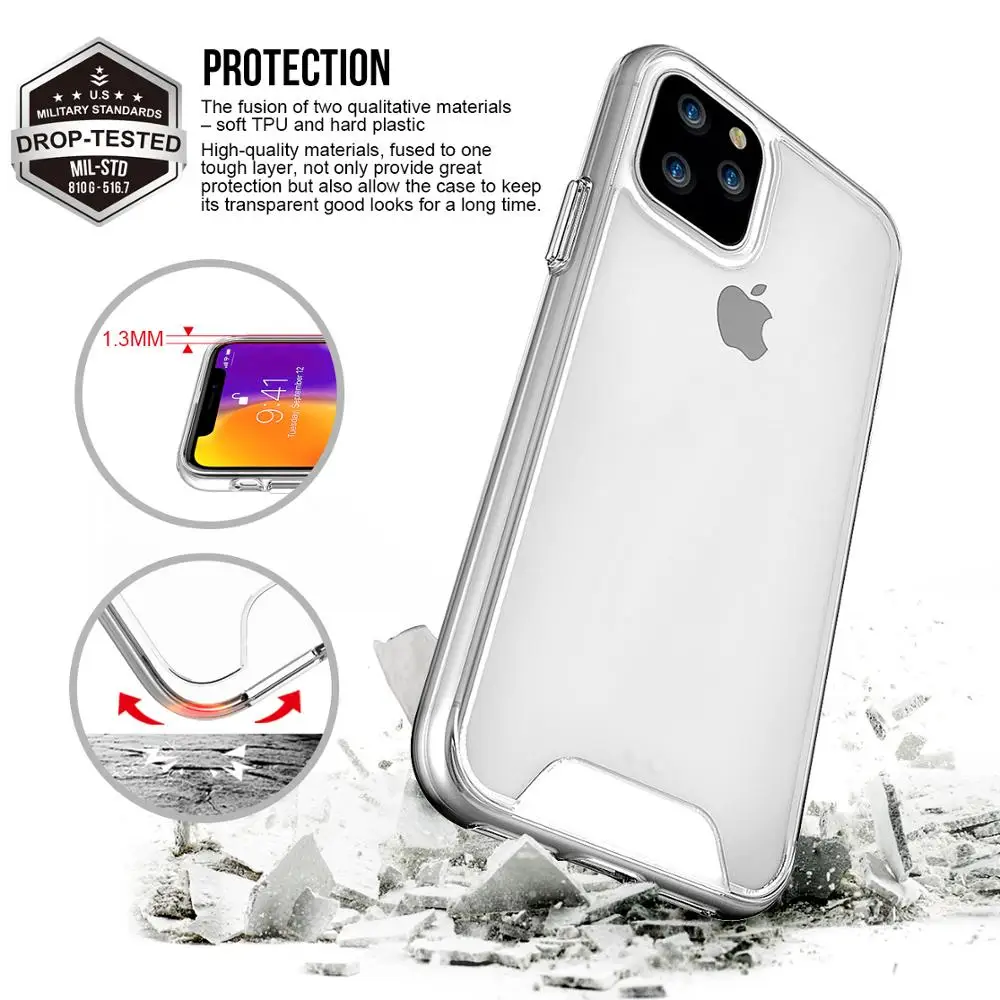 Hanven Прозрачный чехол для телефона iPhone 11 Pro 2019 5 8 дюймов TPU + PC|Бамперы| |