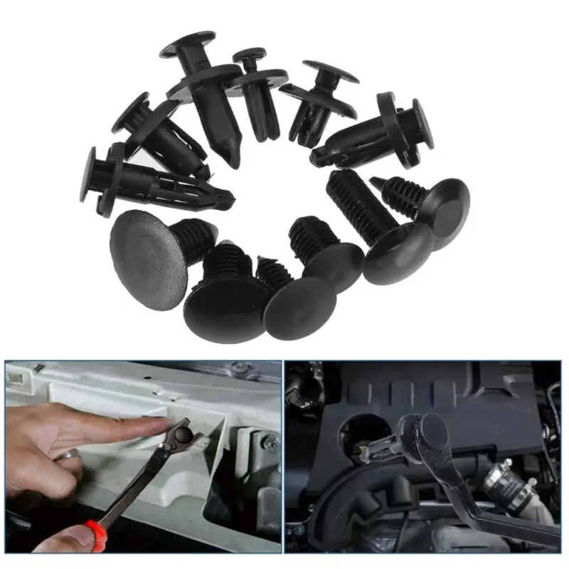 

Retainer Rivet Fasteners Trim Car Body Fixing clip Moulding Pin Black