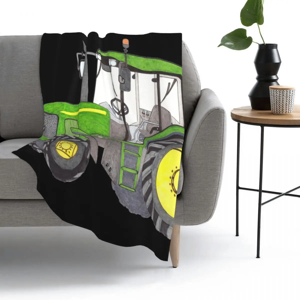

TRACTOR Throw Blanket Fleece Throw Blanket TV Blankets Sofa blanket flannel Warm bedding On Home travel Adult child