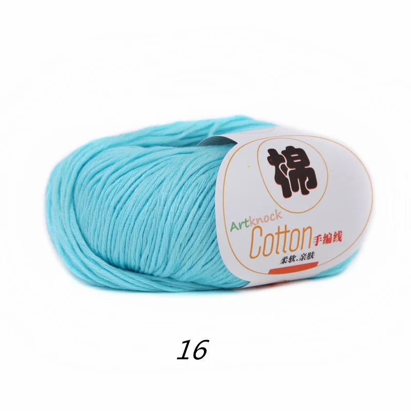 Хлопковая пряжа, Детская шерстяная пряжа для вязания, Детская пряжа для вязания, вязаный свитер, вязаный крючком, теплый, сделай сам, 35 шт./партия - Цвет: 16 35PCS