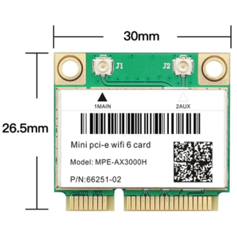 

Notebook Minipci-E Desktop Computer AX3000H Built-in HMB Wireless Network Card Bluetooth WiFi6 Receiver