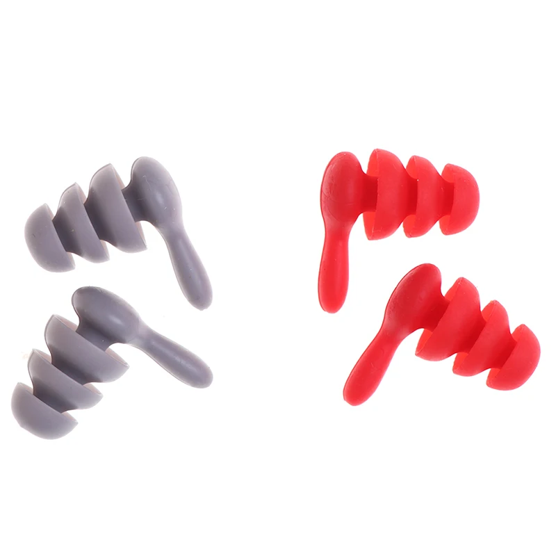 

2 Pairs Soft Silicone Ear Plugs Anti Noise Waterproof Snore Swim Earplugs Comfortable For Study Adult Swimmers Children Diving