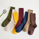 Носки женские, однотонные, из 200 хлопка, 4 сезона