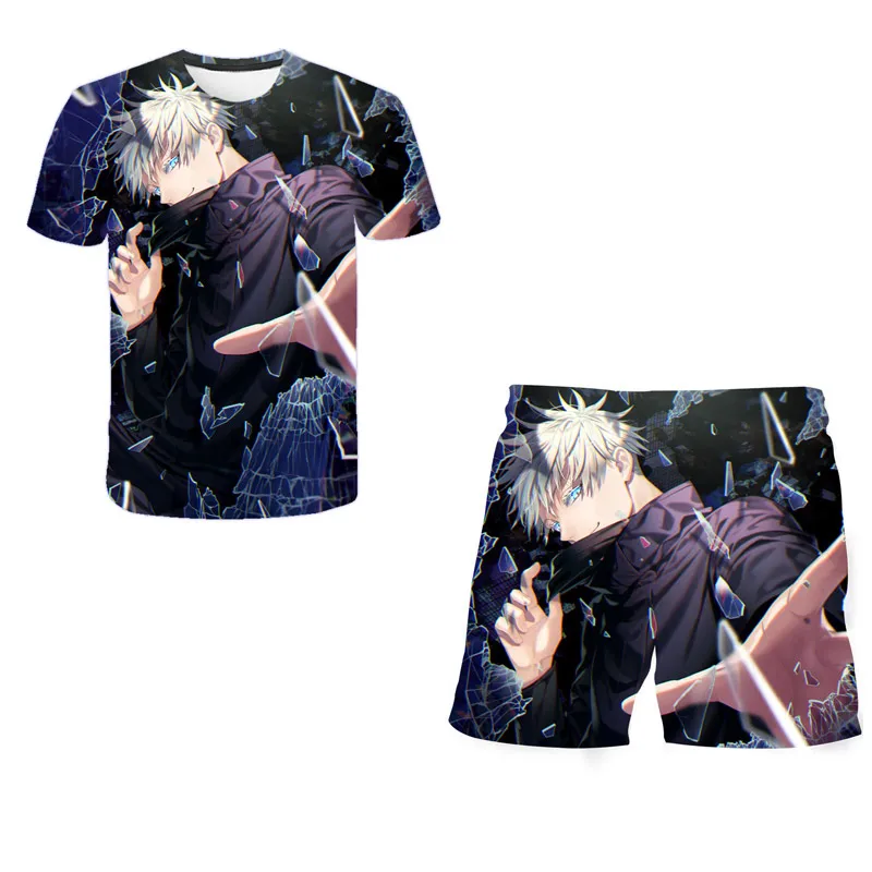 

Kawaii классные аниме Jujutsu кайсен футболка с короткими рукавами для мальчиков манга графическое футболка из полиэстера для мальчиков; Детский ...