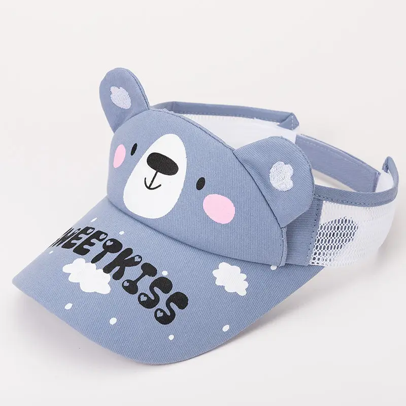 

Spring and summer baby empty top hat cute dog boy girl baseball cap cartoon bear kids outdoor hat sunscreen sun hat