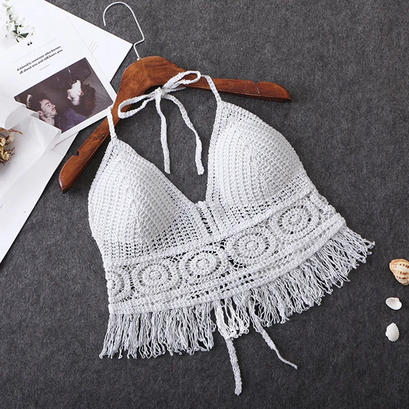 

Женский кружевной топ на бретелях, с V-образным вырезом и открытой спиной