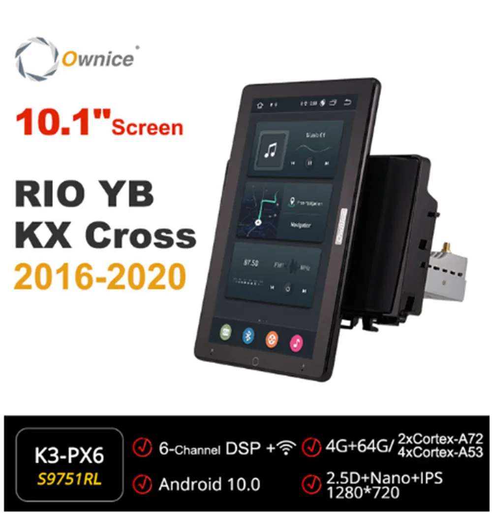 

Автомобильное радио Ownice 720P Android 10,0 для Kia RIO YB KX Cross 2016-2020, Автомобильное видео, автомобильное мультимедийное головное устройство, 10,1 дюйма, IPS, ...