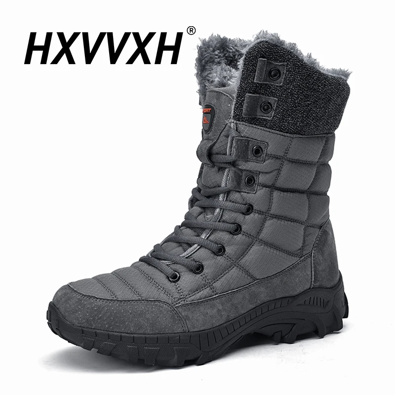 

Mens Outdoor Shoes Sport Snow Boots Waterproof Winter Cotton Faux Fur Keep Warm Casual Basic Lace Up Fastion Man Boot Big Size