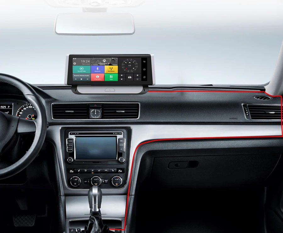 Anfilite Автомобильный видеорегистратор 4G ADAS gps навигация Full HD 1080P 7,8" Android 5,1 видеорегистратор Двойной объектив сенсорный экран Камера
