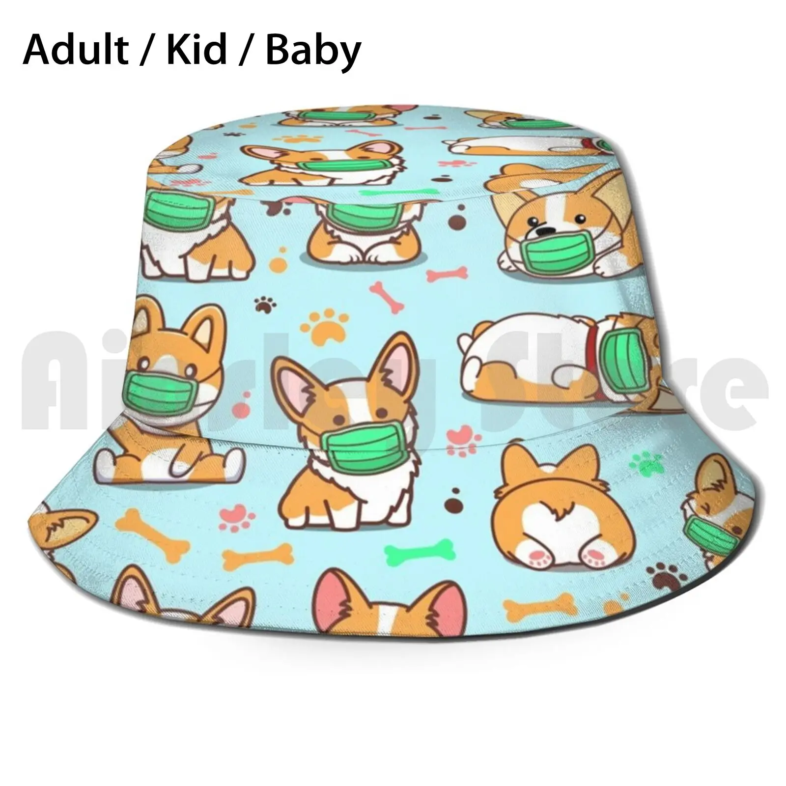 

Corgi Quarantine Funny Sun Hat Foldable UV Protection Corgi Corgi Corgi Reusable Corgi For Mouth Corgi Dust Corgi