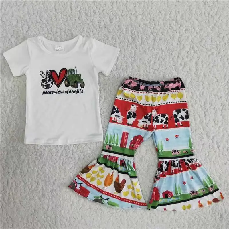 

2021 farm life ready to ship outfits boutique clothing kids girl clothes