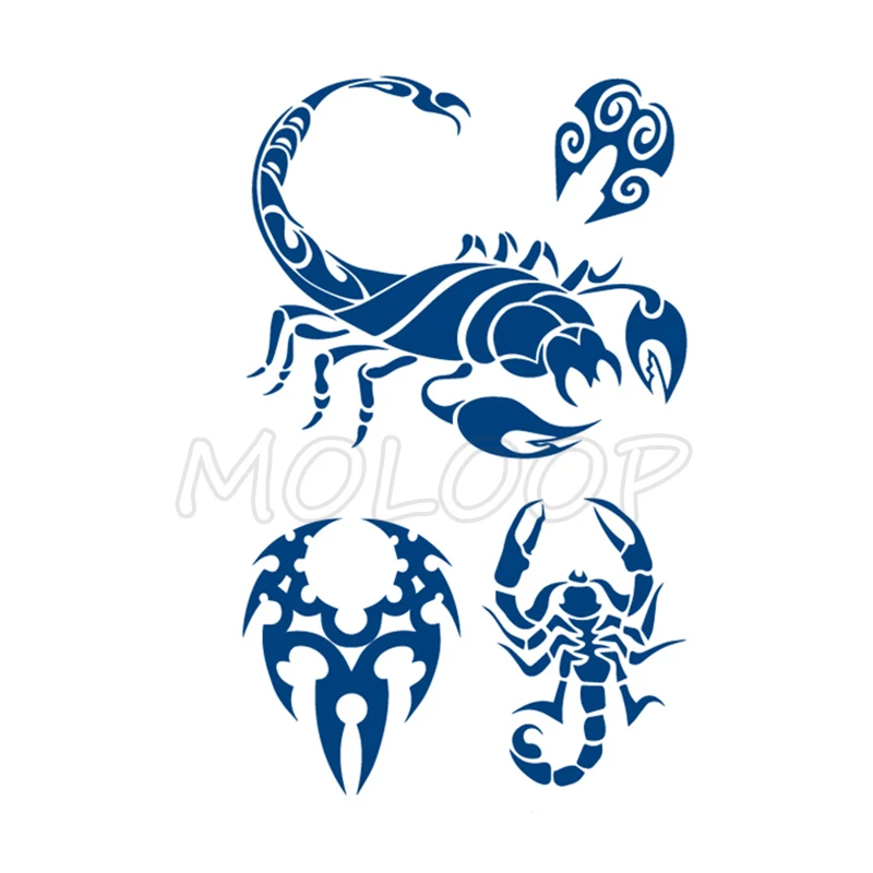 

Водонепроницаемый временный макияж Juice Tattoo Sticker Scorpion Animal, имитация тату боди-арт для женщин и мужчин, до 5 -15 дней