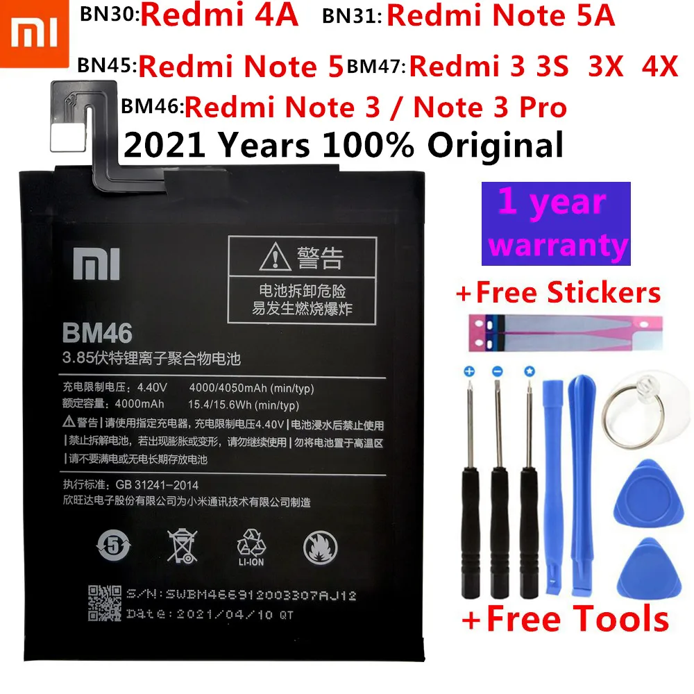 Крепление для спортивной камеры Xiao Mi Оригинальный аккумулятор Xiaomi Redmi 3 3S 3X 4X pro Note