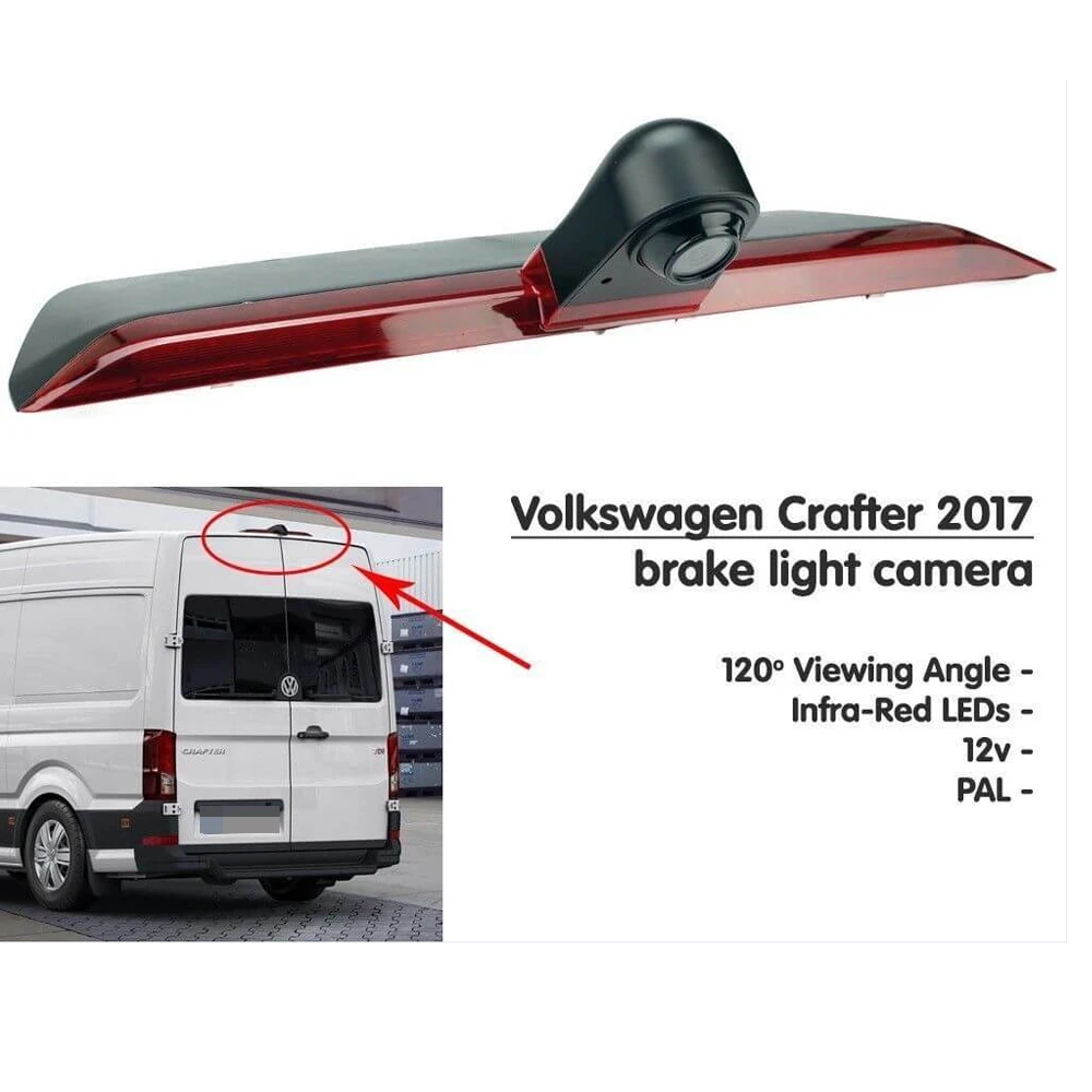 Для Volkswagen Crafter Высокий тормозной Свет выделенный hd водонепроницаемый ночного видения заднего вида камера видеонаблюдения для автомобиля
