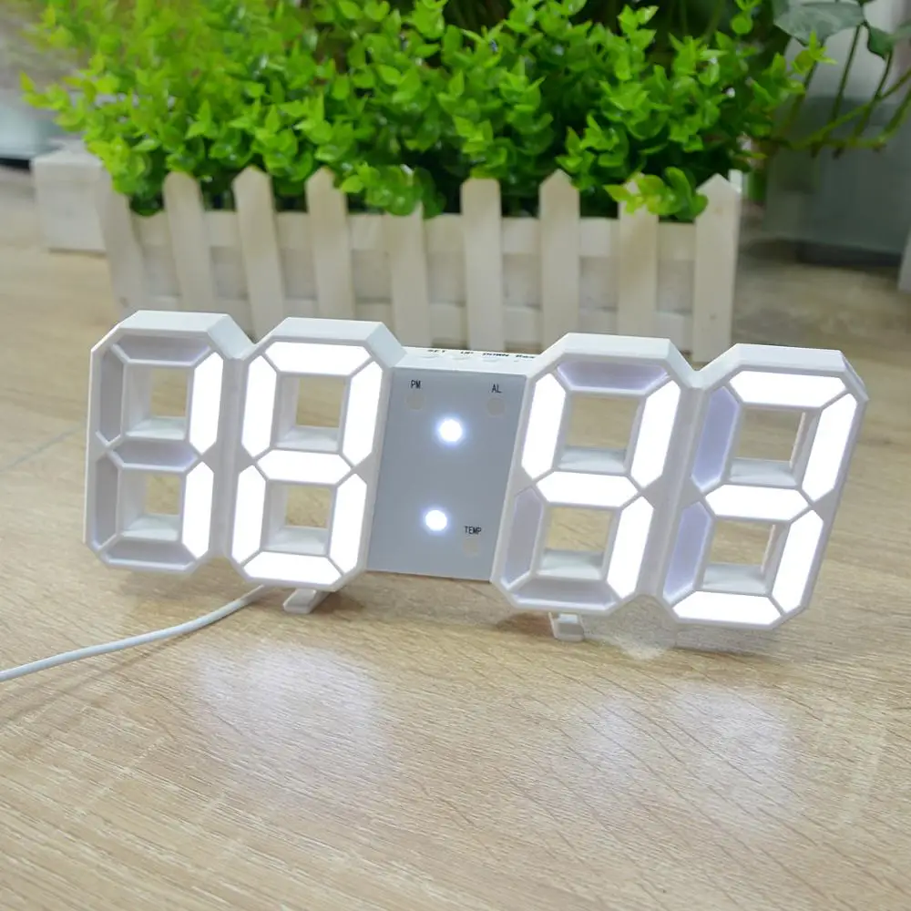 Reloj светодиодный цифровые часы для украшения дома и офиса USB зарядка электронные настенные часы с батареей спальня стол Digitale Klok