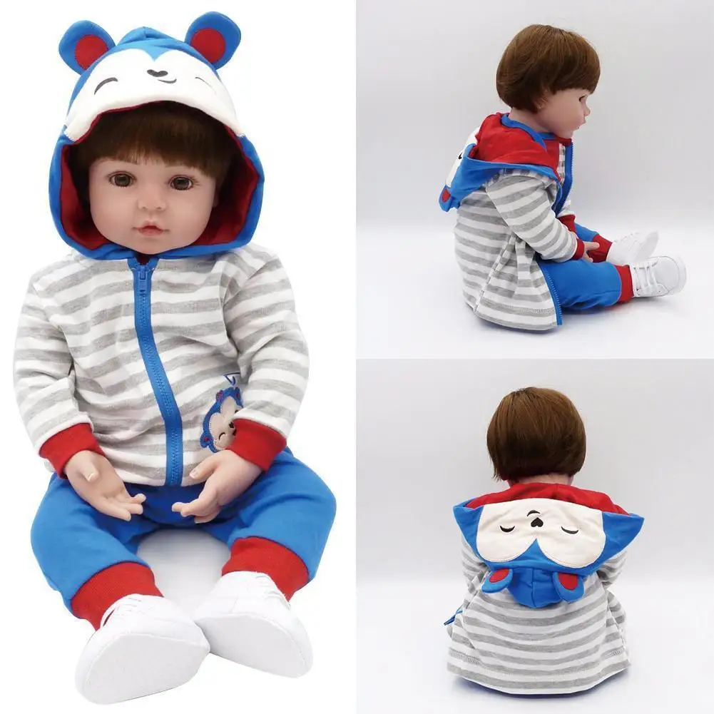 

Серый-белую полоску для малышей с принтом «обезьяна»-20 дюймов 48 см Ткань body-1KG A7Z3