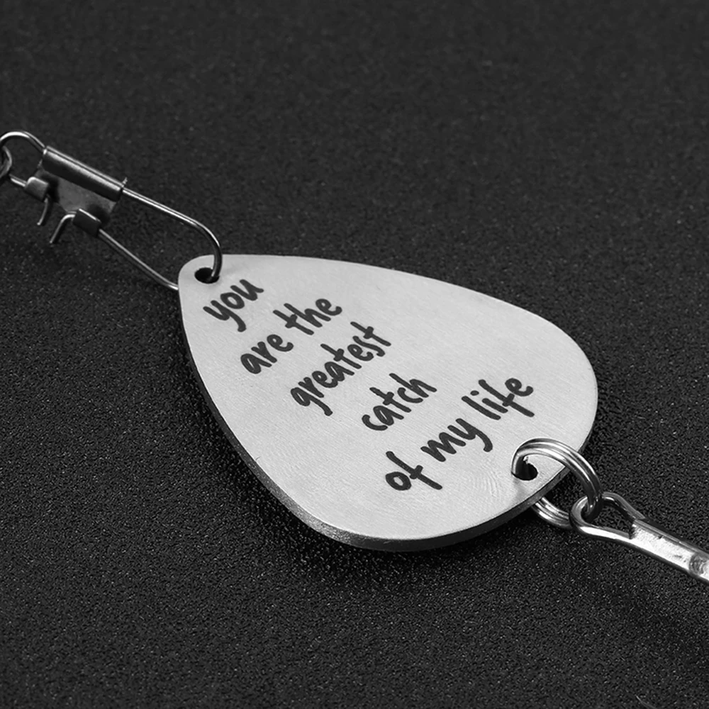 Персонализированный брелок для ключей из нержавеющей стали рыболовный крючок с