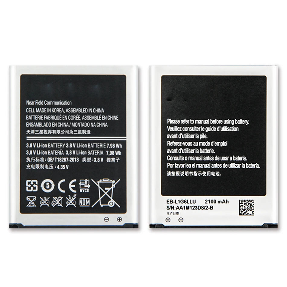 Аккумулятор телефона EB L1G6LLU для Samsung Galaxy S3 I9300 I9308 L710 I535 Оригинальные запасные