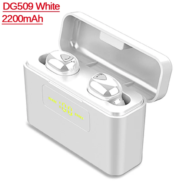 X8 TWS Bluetooth настоящие беспроводные наушники Bluetooth наушники мини TWS водонепроницаемые наушники с 2200 мАч внешним аккумулятором для всех телефонов - Цвет: DG509 White