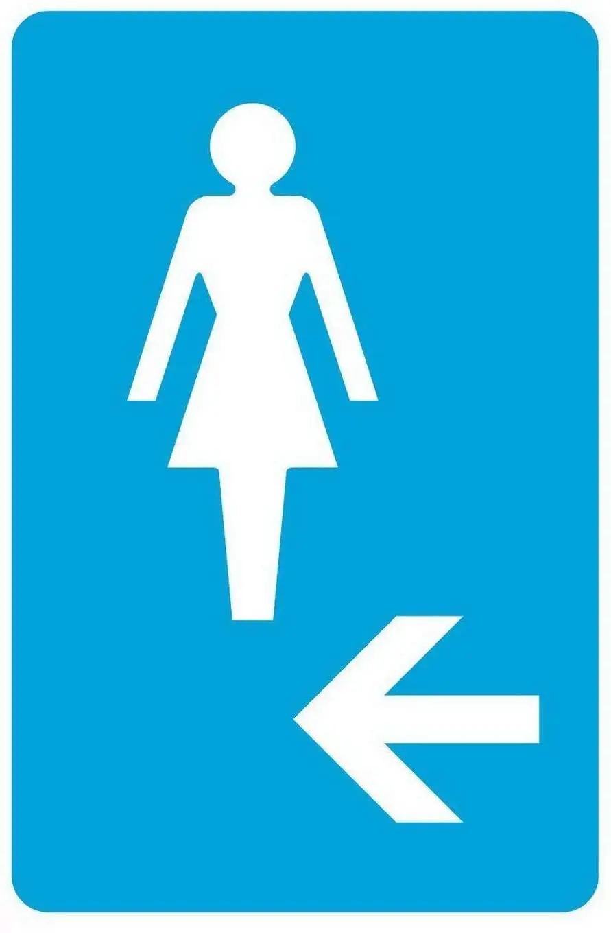 

Женский туалет левая стрела Ностальгический постер смешное Искусство Декор винтажные алюминиевые ретро металлические жестяные декоратив...